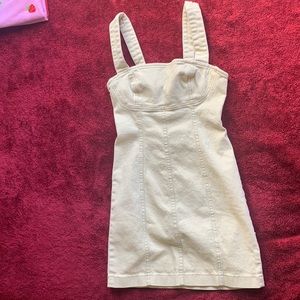 XS Beige Corduroy Urban Outfitters Mini Dress